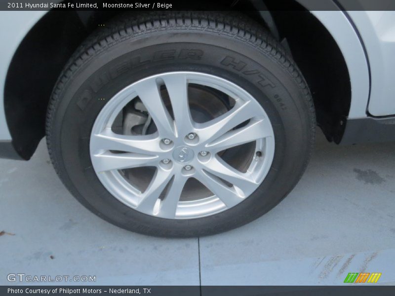Moonstone Silver / Beige 2011 Hyundai Santa Fe Limited