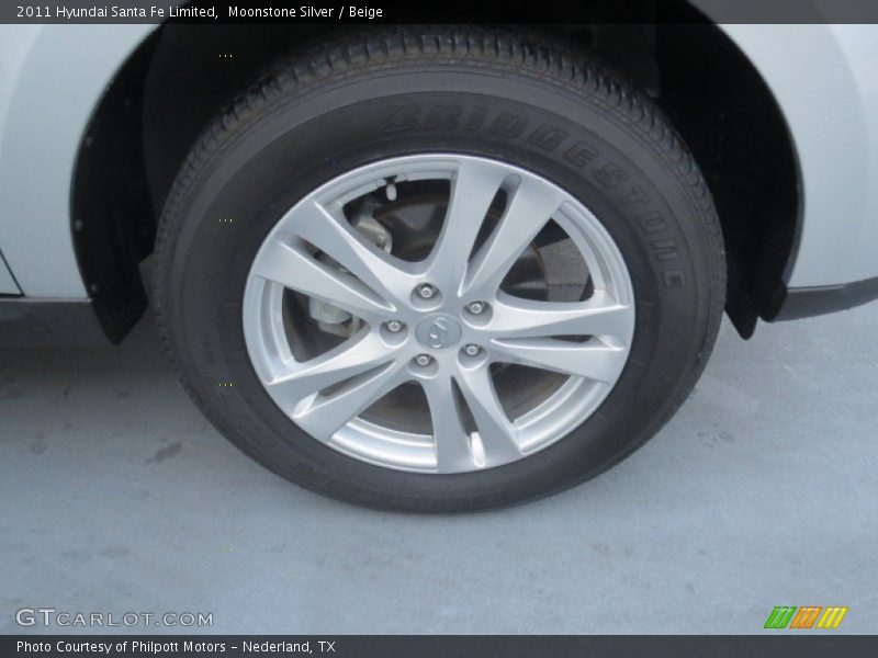 Moonstone Silver / Beige 2011 Hyundai Santa Fe Limited