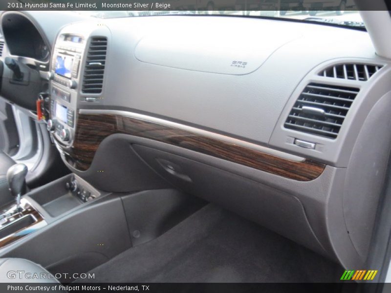 Moonstone Silver / Beige 2011 Hyundai Santa Fe Limited