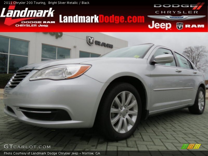Bright Silver Metallic / Black 2011 Chrysler 200 Touring