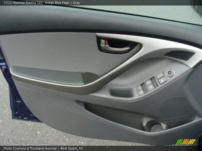 Indigo Blue Pearl / Gray 2011 Hyundai Elantra GLS