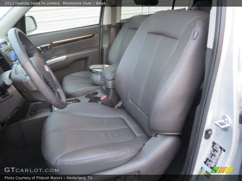 Moonstone Silver / Beige 2011 Hyundai Santa Fe Limited