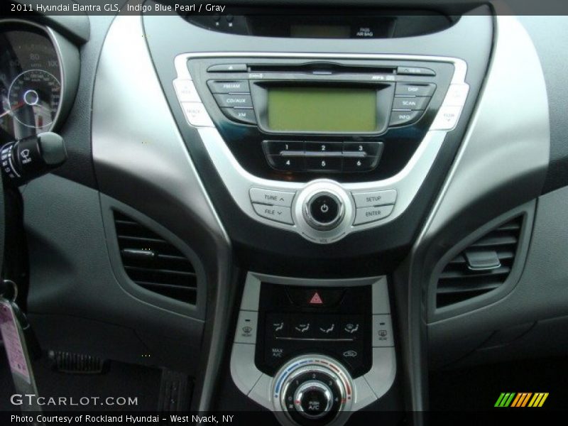 Indigo Blue Pearl / Gray 2011 Hyundai Elantra GLS