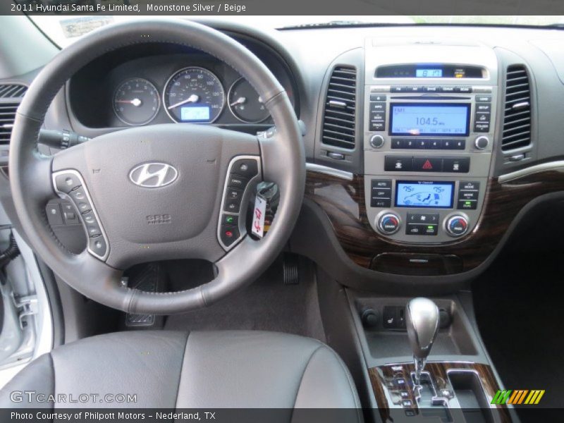 Moonstone Silver / Beige 2011 Hyundai Santa Fe Limited