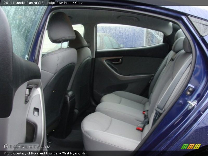 Indigo Blue Pearl / Gray 2011 Hyundai Elantra GLS