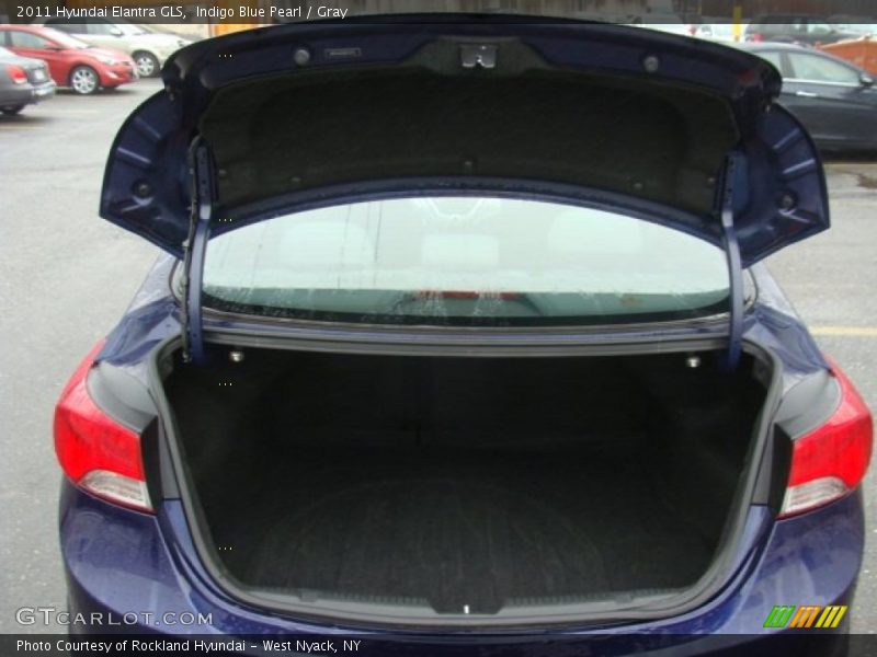 Indigo Blue Pearl / Gray 2011 Hyundai Elantra GLS