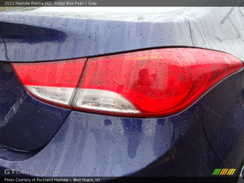 Indigo Blue Pearl / Gray 2011 Hyundai Elantra GLS