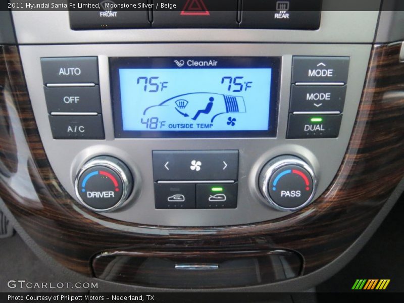 Moonstone Silver / Beige 2011 Hyundai Santa Fe Limited