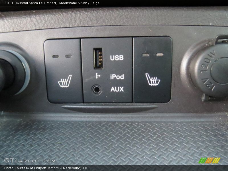Moonstone Silver / Beige 2011 Hyundai Santa Fe Limited
