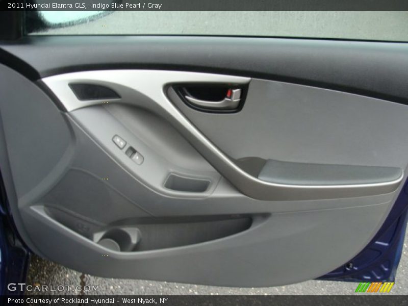 Indigo Blue Pearl / Gray 2011 Hyundai Elantra GLS