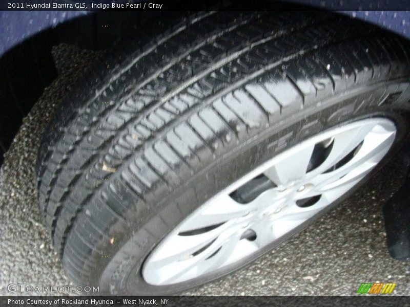 Indigo Blue Pearl / Gray 2011 Hyundai Elantra GLS