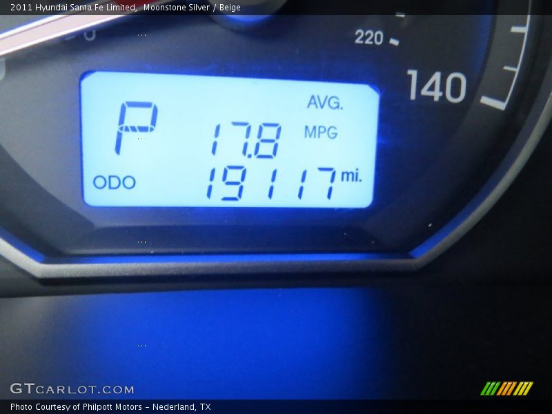 Moonstone Silver / Beige 2011 Hyundai Santa Fe Limited