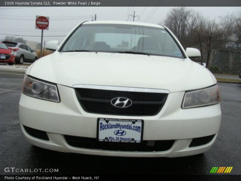 Powder White Pearl / Beige 2006 Hyundai Sonata GLS