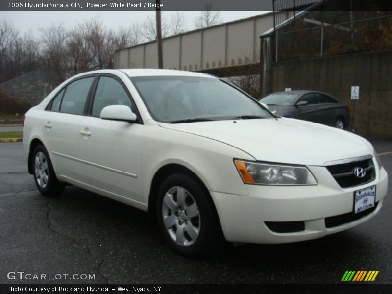 Powder White Pearl / Beige 2006 Hyundai Sonata GLS