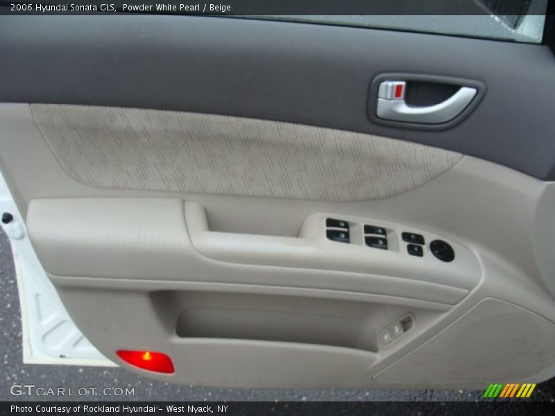 Powder White Pearl / Beige 2006 Hyundai Sonata GLS