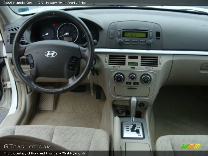 Powder White Pearl / Beige 2006 Hyundai Sonata GLS