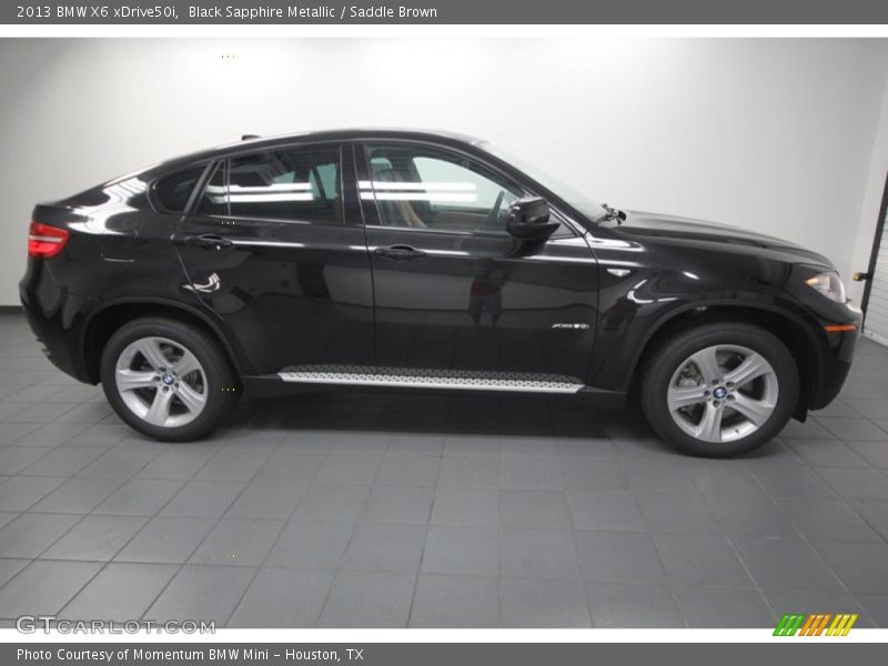 Black Sapphire Metallic / Saddle Brown 2013 BMW X6 xDrive50i