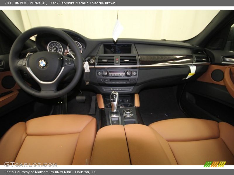 Black Sapphire Metallic / Saddle Brown 2013 BMW X6 xDrive50i