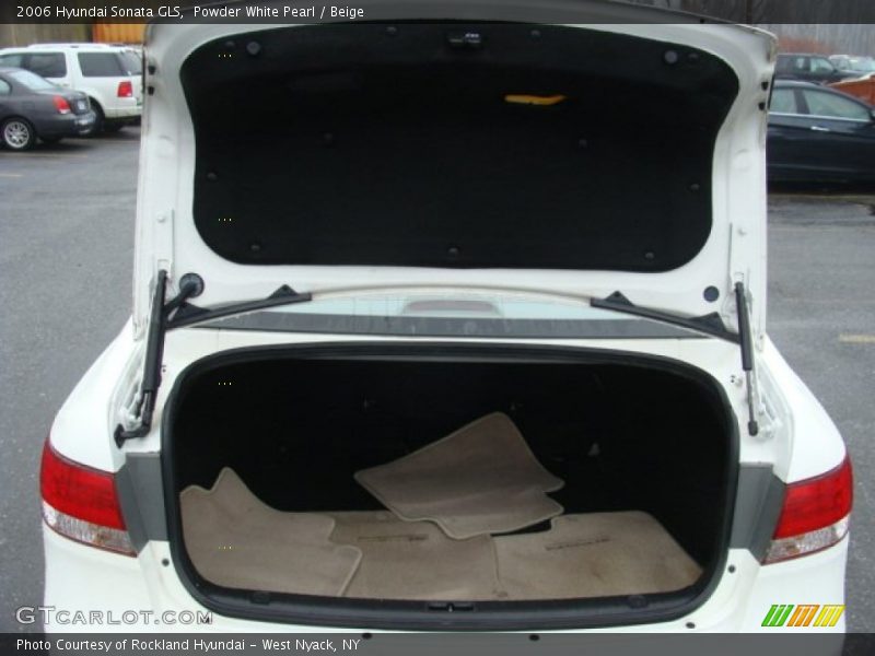 Powder White Pearl / Beige 2006 Hyundai Sonata GLS