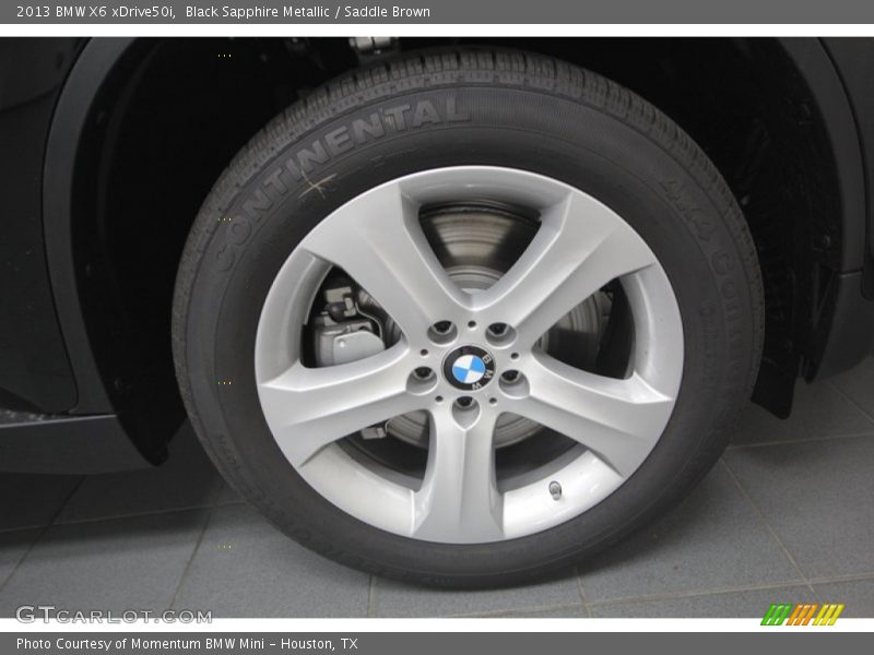 Black Sapphire Metallic / Saddle Brown 2013 BMW X6 xDrive50i