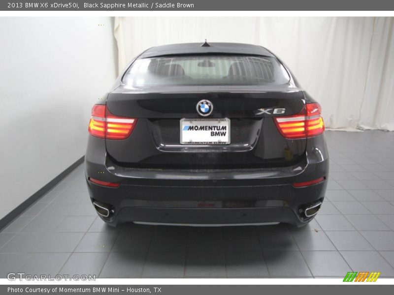 Black Sapphire Metallic / Saddle Brown 2013 BMW X6 xDrive50i