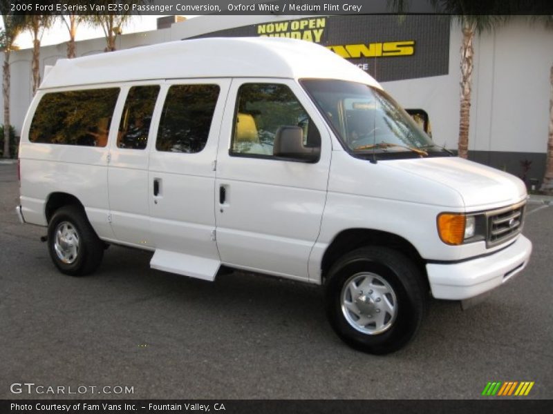 Oxford White / Medium Flint Grey 2006 Ford E Series Van E250 Passenger Conversion