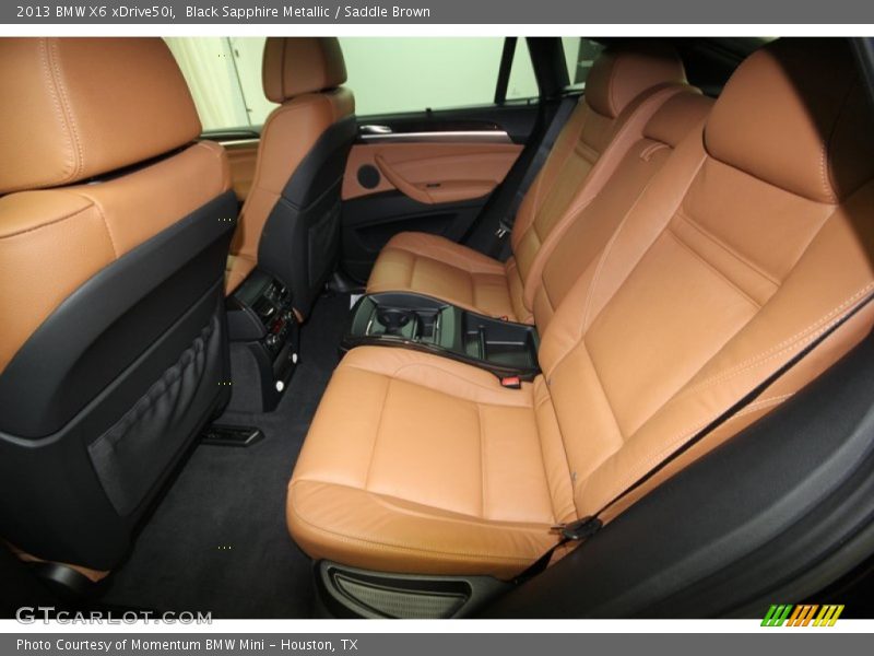 Black Sapphire Metallic / Saddle Brown 2013 BMW X6 xDrive50i