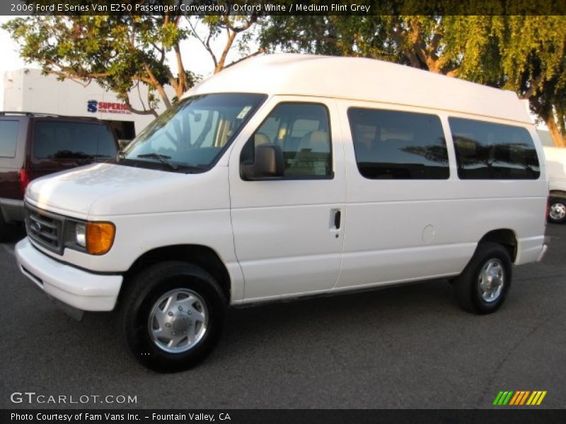 Oxford White / Medium Flint Grey 2006 Ford E Series Van E250 Passenger Conversion
