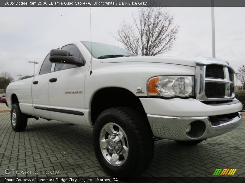 Bright White / Dark Slate Gray 2005 Dodge Ram 2500 Laramie Quad Cab 4x4