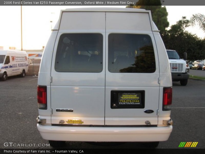 Oxford White / Medium Flint Grey 2006 Ford E Series Van E250 Passenger Conversion