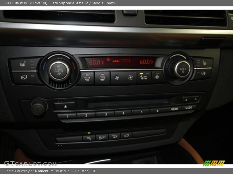 Black Sapphire Metallic / Saddle Brown 2013 BMW X6 xDrive50i