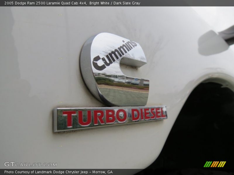 Bright White / Dark Slate Gray 2005 Dodge Ram 2500 Laramie Quad Cab 4x4