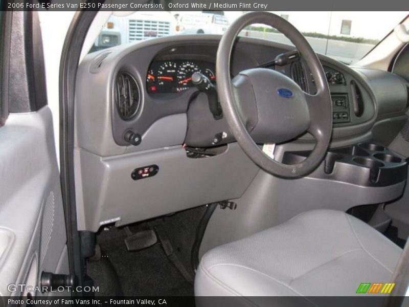 Oxford White / Medium Flint Grey 2006 Ford E Series Van E250 Passenger Conversion