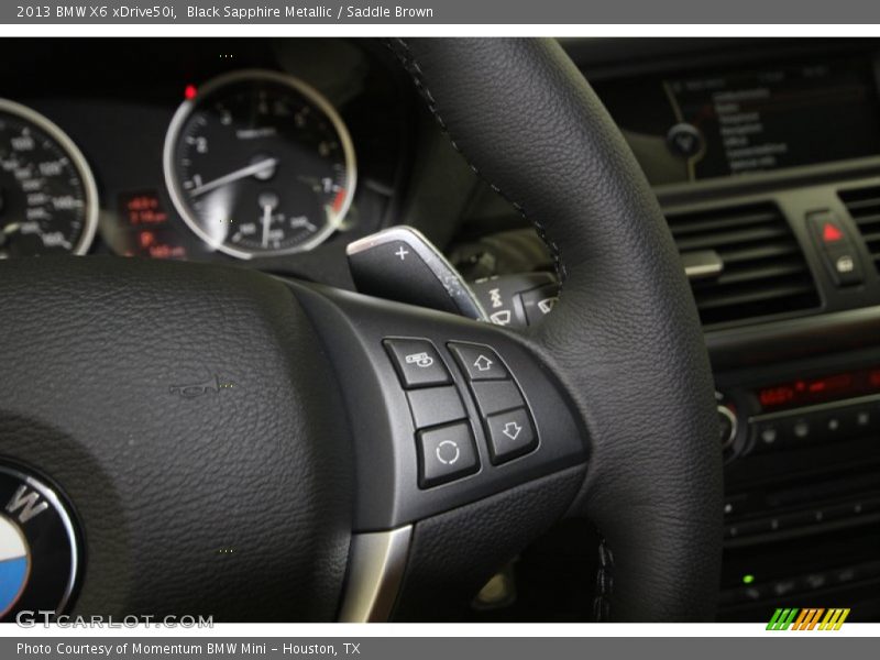 Black Sapphire Metallic / Saddle Brown 2013 BMW X6 xDrive50i