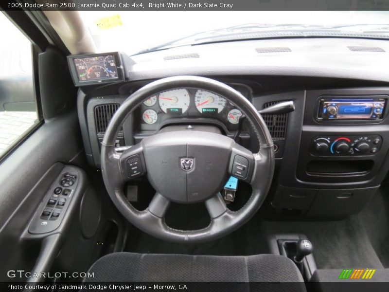 Bright White / Dark Slate Gray 2005 Dodge Ram 2500 Laramie Quad Cab 4x4