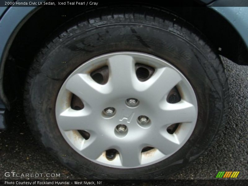 Iced Teal Pearl / Gray 2000 Honda Civic LX Sedan