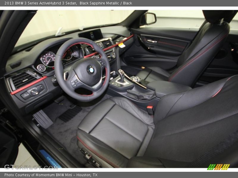 Black Sapphire Metallic / Black 2013 BMW 3 Series ActiveHybrid 3 Sedan