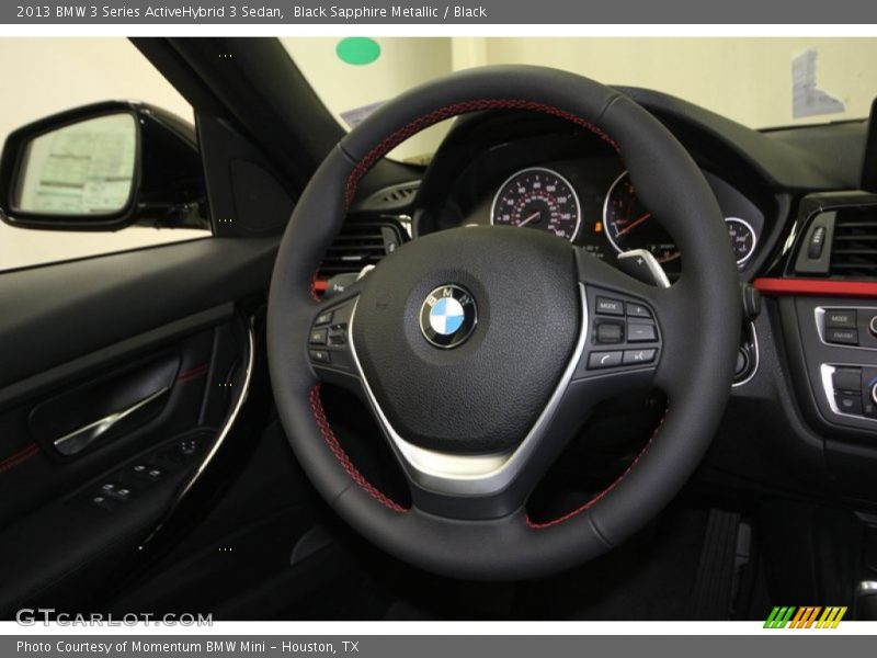 Black Sapphire Metallic / Black 2013 BMW 3 Series ActiveHybrid 3 Sedan