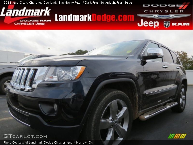 Blackberry Pearl / Dark Frost Beige/Light Frost Beige 2011 Jeep Grand Cherokee Overland