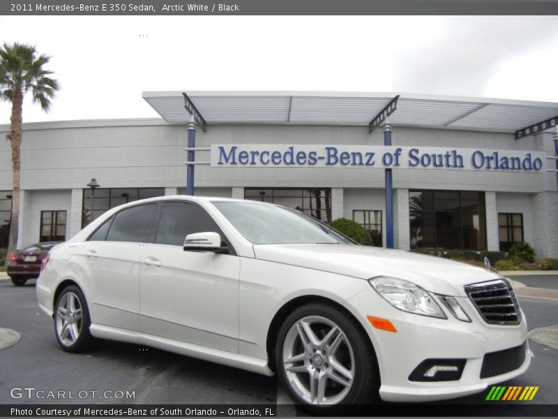 Arctic White / Black 2011 Mercedes-Benz E 350 Sedan