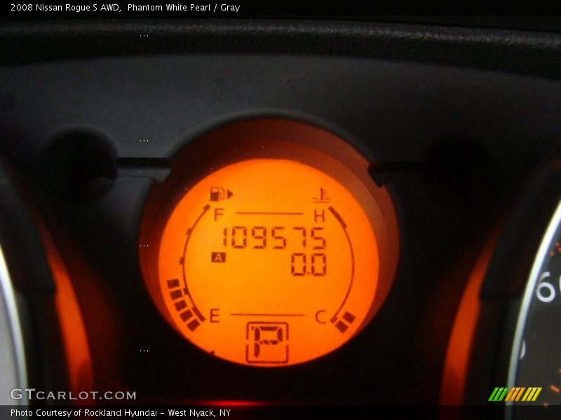 Phantom White Pearl / Gray 2008 Nissan Rogue S AWD