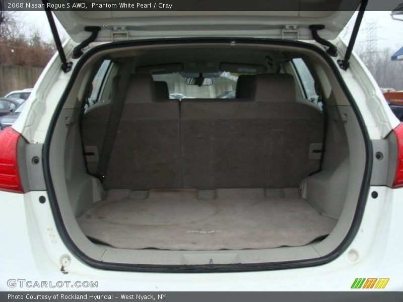 Phantom White Pearl / Gray 2008 Nissan Rogue S AWD