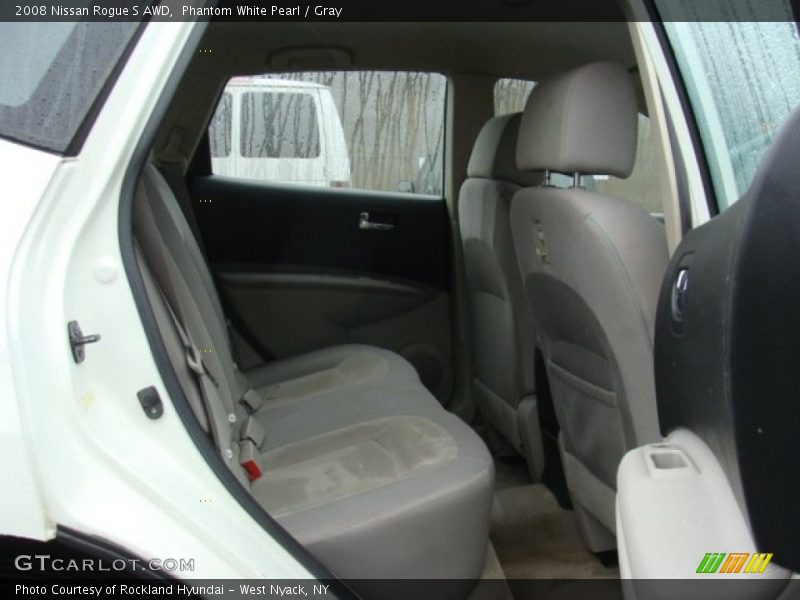 Phantom White Pearl / Gray 2008 Nissan Rogue S AWD