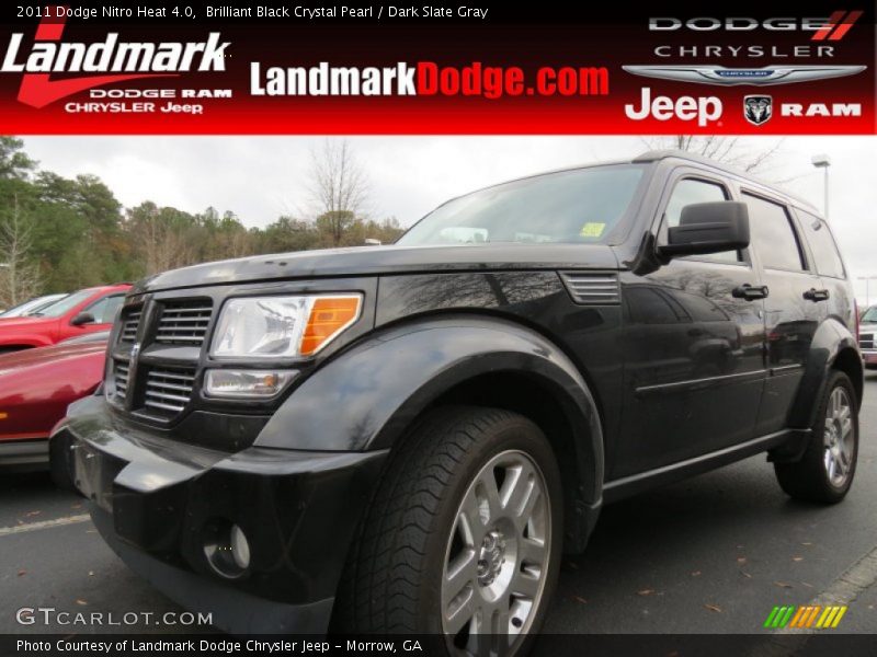 Brilliant Black Crystal Pearl / Dark Slate Gray 2011 Dodge Nitro Heat 4.0