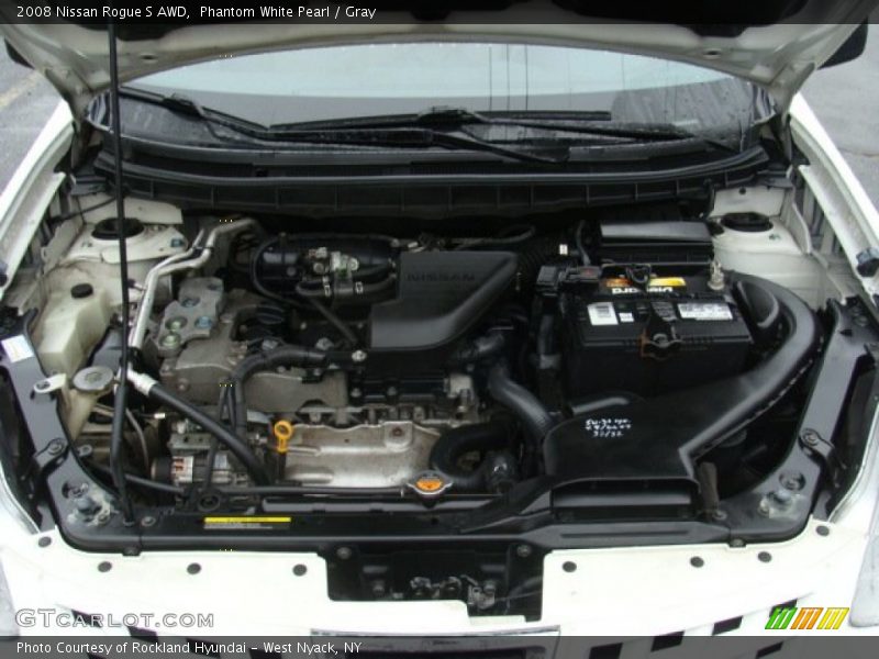 Phantom White Pearl / Gray 2008 Nissan Rogue S AWD