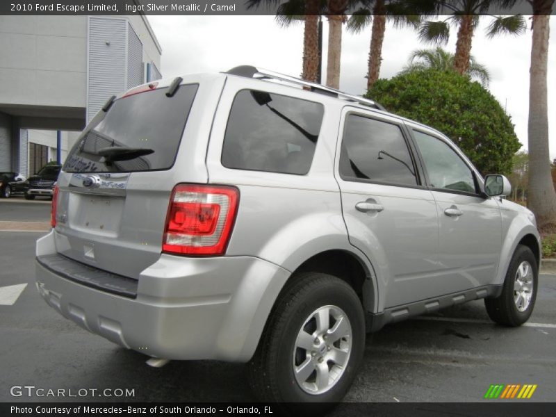 Ingot Silver Metallic / Camel 2010 Ford Escape Limited