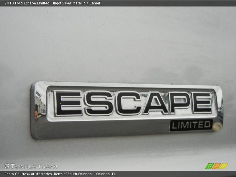 Ingot Silver Metallic / Camel 2010 Ford Escape Limited