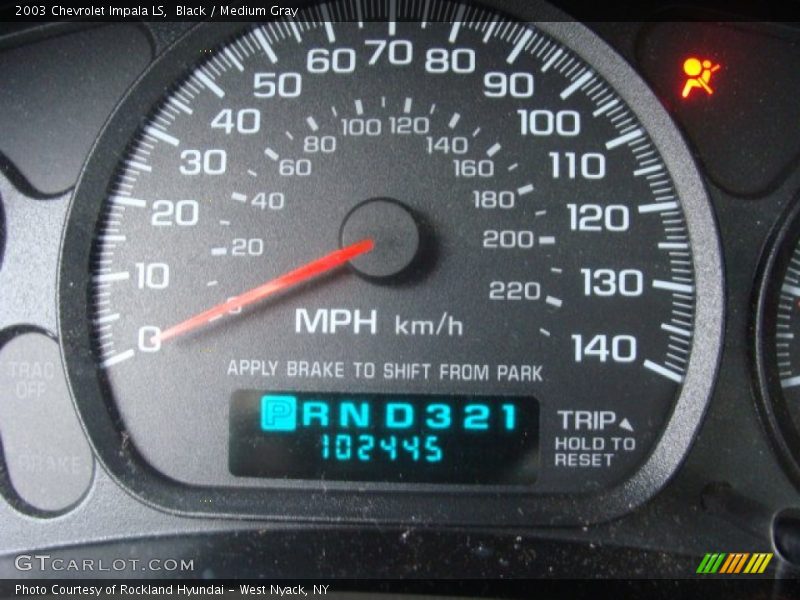 Black / Medium Gray 2003 Chevrolet Impala LS