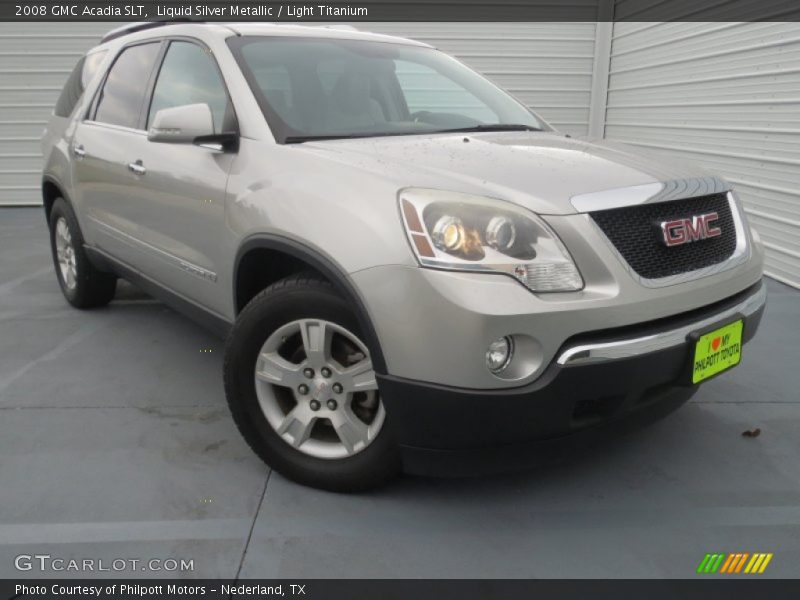 Liquid Silver Metallic / Light Titanium 2008 GMC Acadia SLT