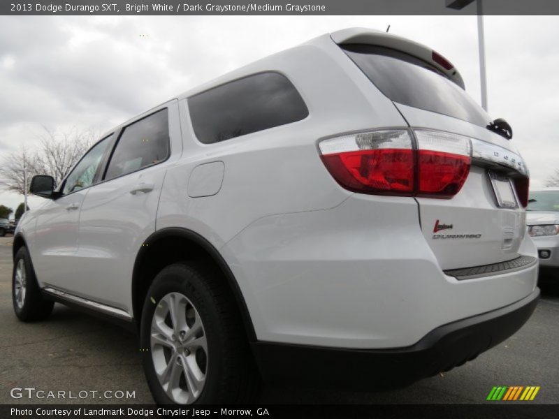 Bright White / Dark Graystone/Medium Graystone 2013 Dodge Durango SXT